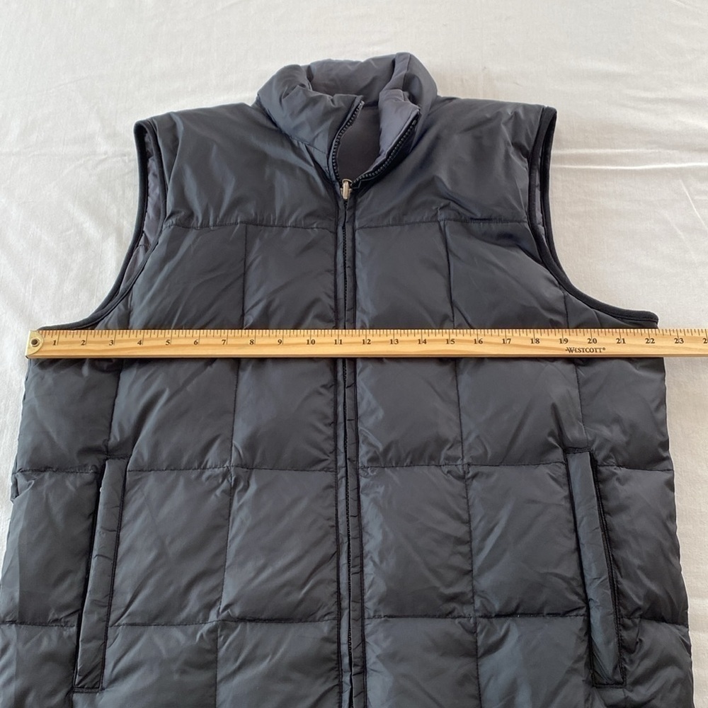 Eddie Bauer Goose Down Fill Black or Gray Reversible Quilted Puffer Vest. Warm! - Picture 10 of 14